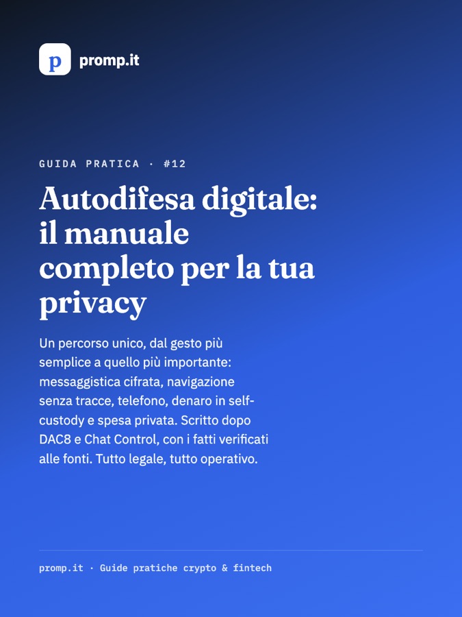 Copertina della guida PDF “Autodifesa digitale”